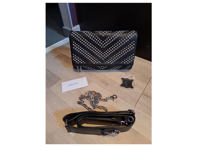 Borsa Zadig & Voltaire Rocky in pelle nera Nero - vista 4