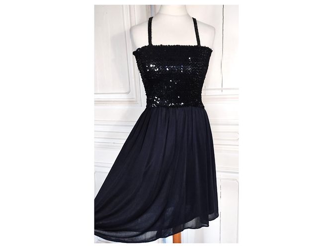 SONIA RYKIEL ROBE KLEID PAMPILLES T 36/38 Schwarz - Ansicht 11
