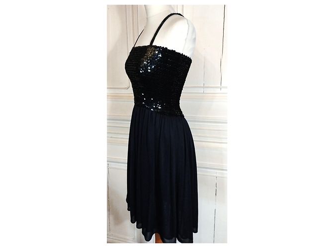 SONIA RYKIEL ROBE KLEID PAMPILLES T 36/38 Schwarz - Ansicht 8