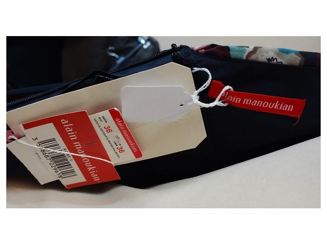 ALAIN MANOUKIAN ABITO DRAPPEGGIATO STRINGATO A PUNTA foderato ABITO SCOLLO T36/38 Blu navy - vista 6