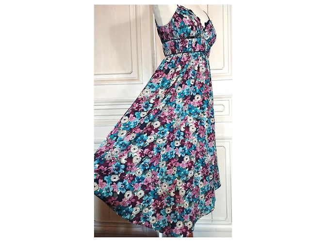 ALAIN MANOUKIAN ABITO DRAPPEGGIATO STRINGATO A PUNTA foderato ABITO SCOLLO T36/38 Blu navy - vista 9