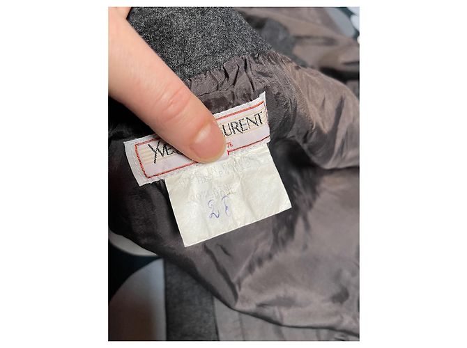 Yves Saint Laurent Wollrock Grau - Ansicht 18