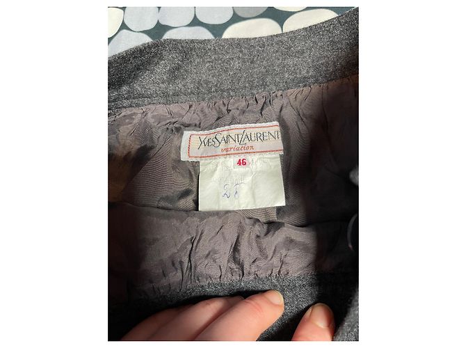 Yves Saint Laurent Wollrock Grau - Ansicht 5