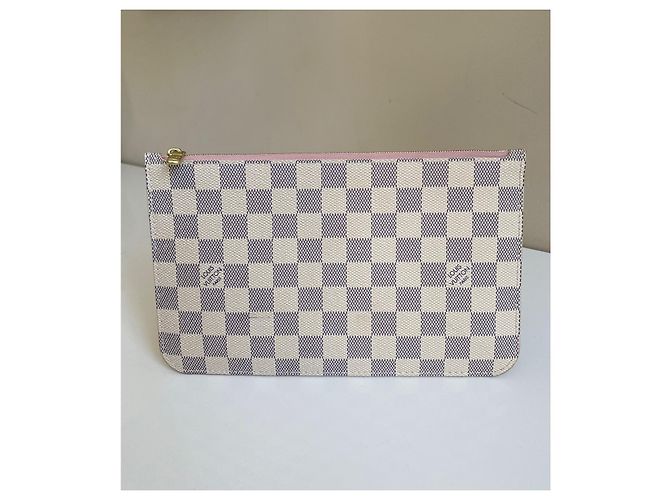 Pochette Louis Vuitton Damier Azur Neverfull GM Rose Ballerine Bianco - Ansicht 2