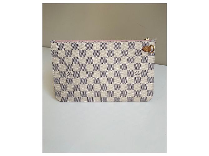 Pochette Louis Vuitton Damier Azur Neverfull GM Rose Ballerine Bianco - Ansicht 3