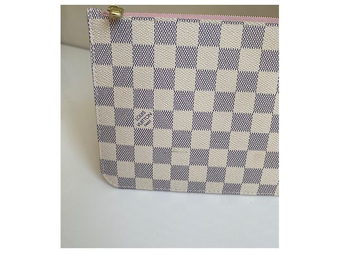 Pochette Louis Vuitton Damier Azur Neverfull GM Rose Ballerine Bianco - Ansicht 5