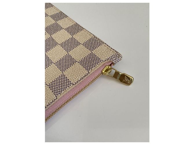 Pochette Louis Vuitton Damier Azur Neverfull GM Rose Ballerine Bianco - Ansicht 6