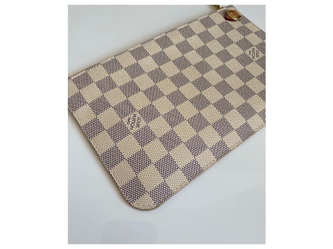 Pochette Louis Vuitton Damier Azur Neverfull GM Rose Ballerine Bianco - Ansicht 8