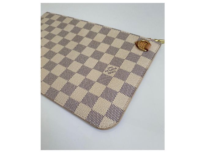 Pochette Louis Vuitton Damier Azur Neverfull GM Rose Ballerine Bianco - Ansicht 9