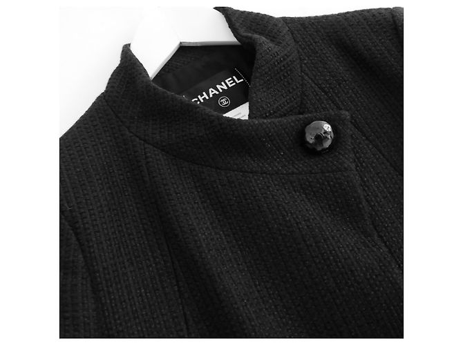 Chanel Resort 2015 Schwarze Tweedjacke - Ansicht 3