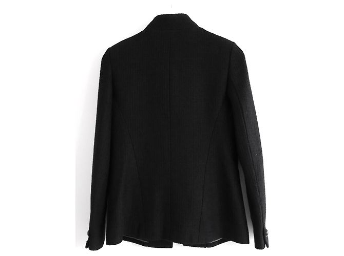 Chanel Resort 2015 Schwarze Tweedjacke - Ansicht 5