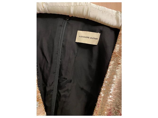 Abito mini con paillettes Alexandre Vauthier Oro Rosa D'oro - vista 10