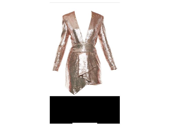 Abito mini con paillettes Alexandre Vauthier Oro Rosa D'oro - vista 4
