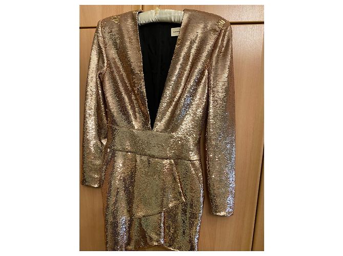 Abito mini con paillettes Alexandre Vauthier Oro Rosa D'oro - vista 5