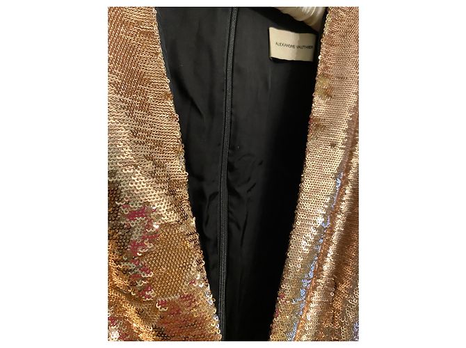 Abito mini con paillettes Alexandre Vauthier Oro Rosa D'oro - vista 7