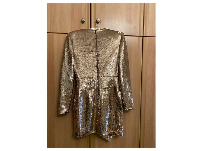 Abito mini con paillettes Alexandre Vauthier Oro Rosa D'oro - vista 9