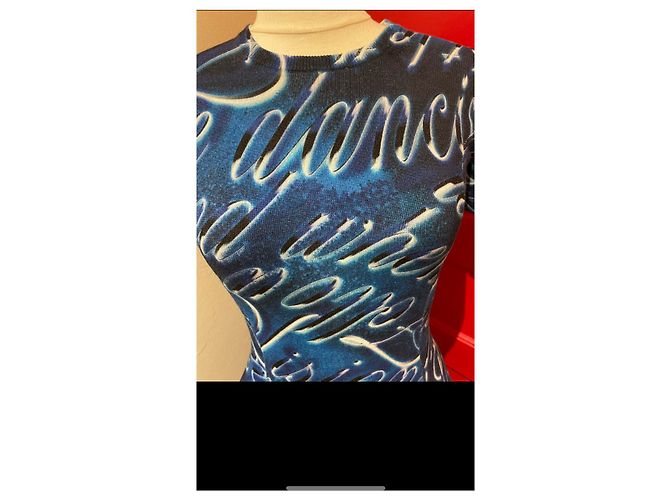 Abito Kenzo Multicolore in Maglia Blu - vista 2