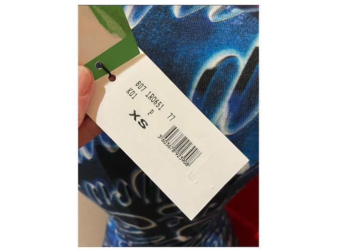 Abito Kenzo Multicolore in Maglia Blu - vista 4