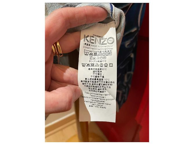 Abito Kenzo Multicolore in Maglia Blu - vista 6