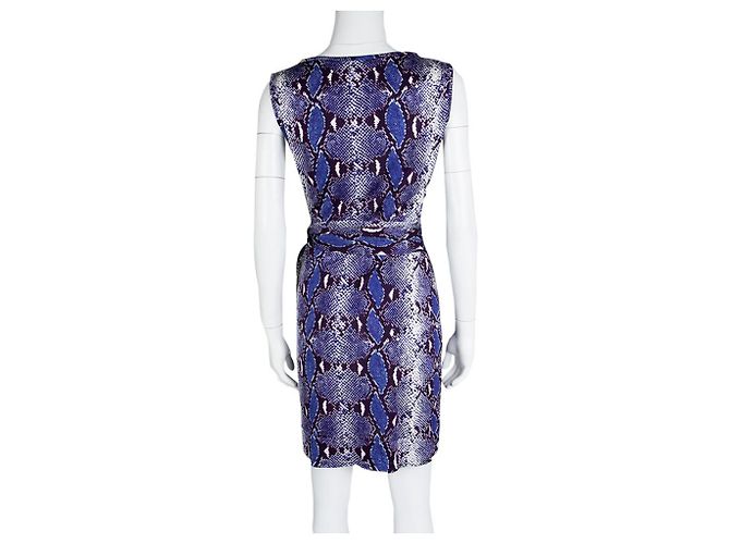 Diane Von Furstenberg DvF New Della Seiden-Wickelkleid Blau Mehrfarben - Ansicht 3