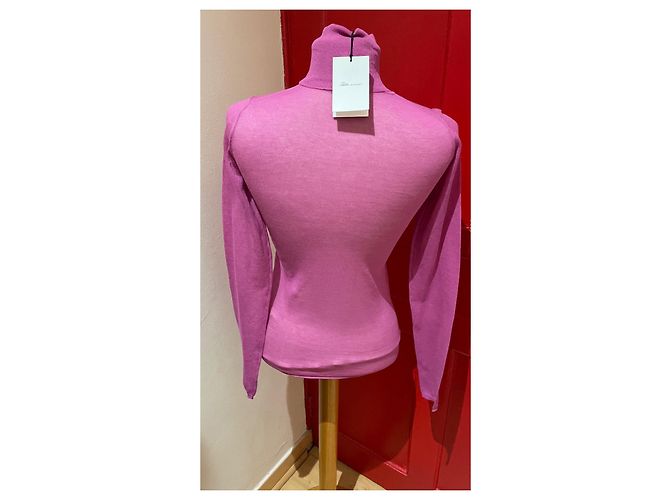 Isabel Marant Rollkragenpullover Pink Baumwolle - Ansicht 3