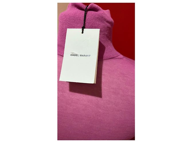 Isabel Marant Rollkragenpullover Pink Baumwolle - Ansicht 4