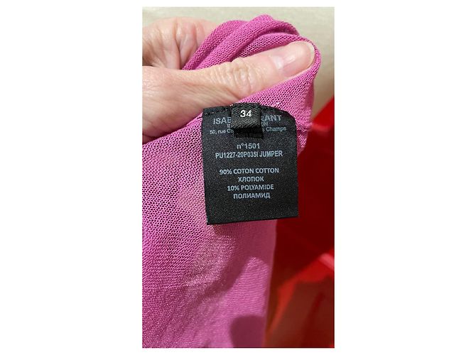 Isabel Marant Rollkragenpullover Pink Baumwolle - Ansicht 6