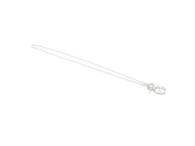 Hermès Chaine D'Ancre Halskette mit Anhänger Silber - Ansicht 4