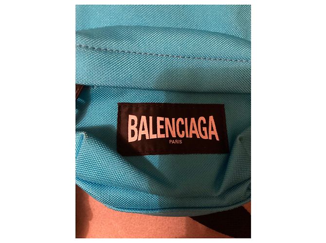 Air Hobo Pochette Balenciaga in acrilico blu - vista 2