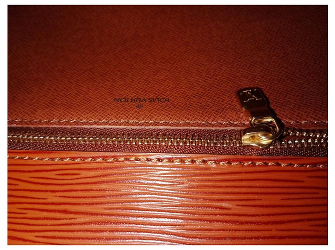 Borsa a mano Louis Vuitton Monceau Epi in pelle di agnello marrone - vista 5