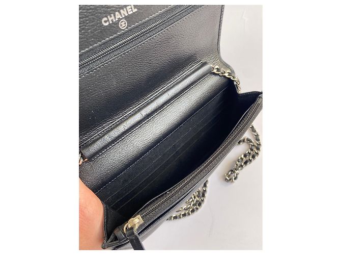 Chanel WOC borsa a mano in pelle nera Nero - vista 4