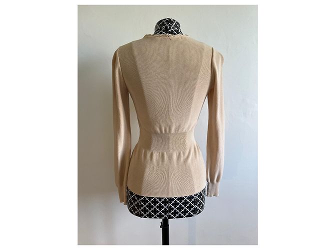Top a maniche lunghe Chanel Color carne - vista 2