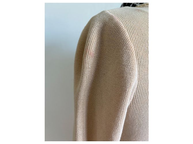 Top a maniche lunghe Chanel Color carne - vista 3