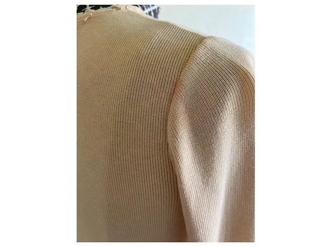 Top a maniche lunghe Chanel Color carne - vista 5