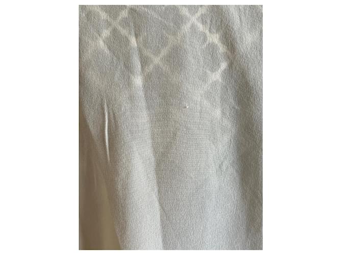 Top Chanel a maniche corte trasparente color eggshell Bianco sporco - vista 3