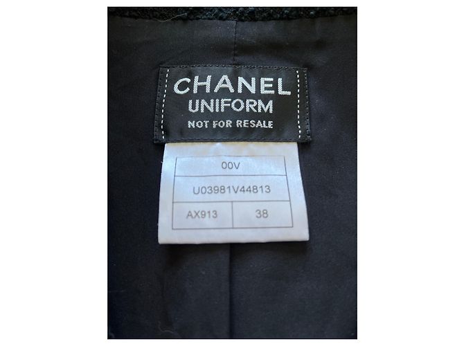Giacca Chanel Uniforme Nero Blu Scuro - vista 4