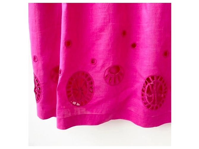 Diane Von Furstenberg Abito DvF Kleio in lino Rosa - vista 4