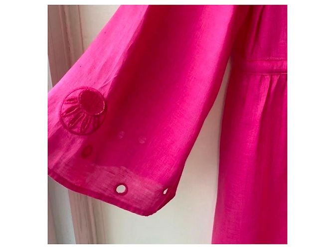 Diane Von Furstenberg Abito DvF Kleio in lino Rosa - vista 6