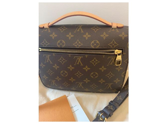 Louis Vuitton Metis 25 in pelle e tela rivestita monogram - vista 4