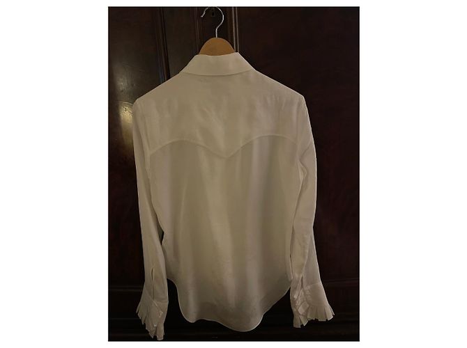 Zadig & Voltaire Jabot Bluse aus Seide Beige - Ansicht 2