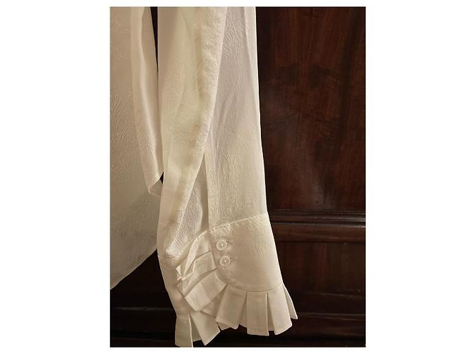 Zadig & Voltaire Jabot Bluse aus Seide Beige - Ansicht 3