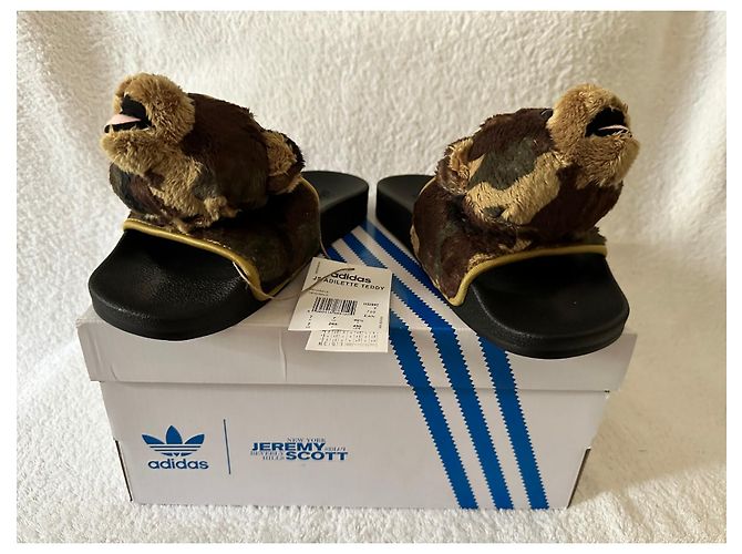 Jeremy Scott Pour Adidas Ciabatte Teddy Bear Multicolore - vista 11