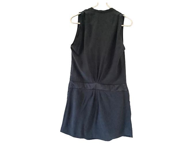 vestido corto Maje de seda Azul marino - vista 2