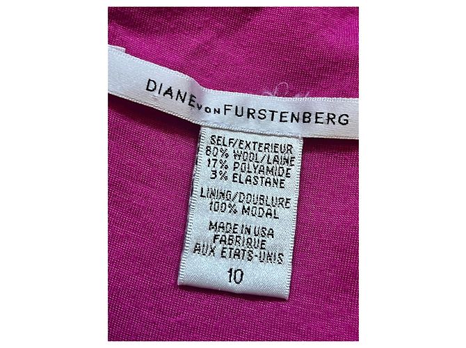 Diane Von Furstenberg Renda Wollmischung Kleid rosa Pink - Ansicht 3