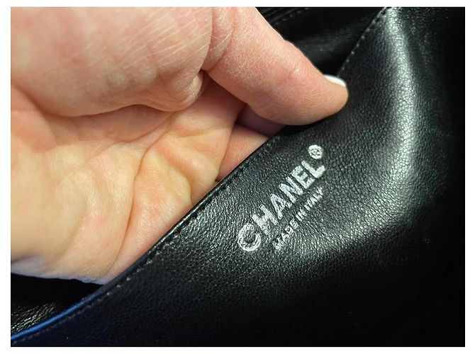 Borsa a mano Chanel Timeless in pelle di capra nera Nero - vista 6
