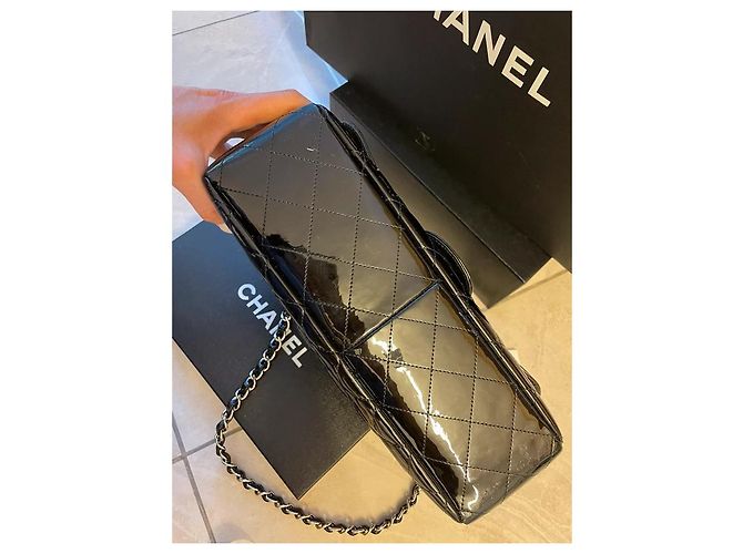 Borsa a mano Chanel Timeless in pelle di capra nera Nero - vista 7