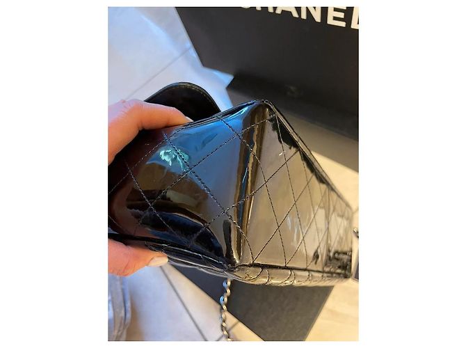 Borsa a mano Chanel Timeless in pelle di capra nera Nero - vista 8