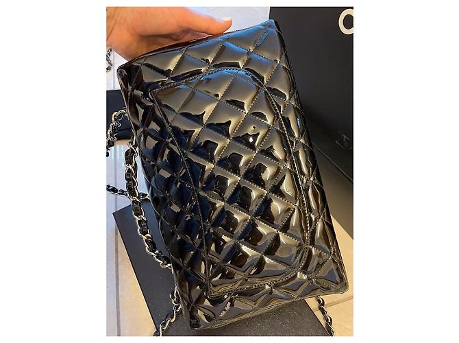 Borsa a mano Chanel Timeless in pelle di capra nera Nero - vista 9