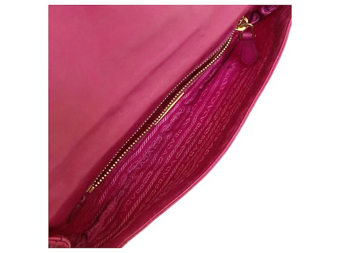 Bow Clutch Prada Pink Fiocco Laço Tessuto - vista 6