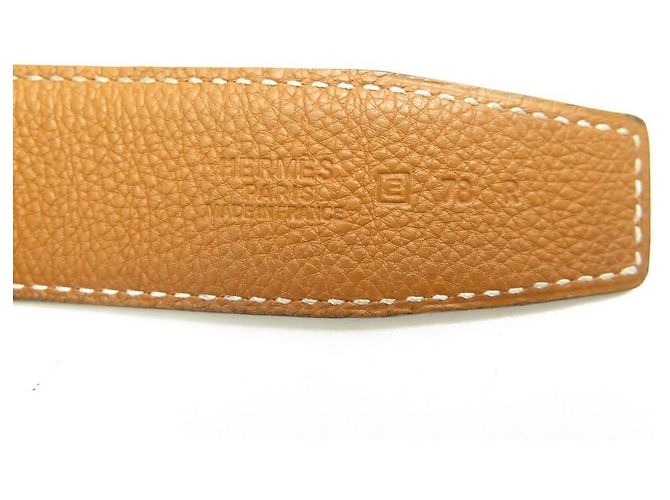 Hermès HERMES BELT H BUCKLE 32mm Tamanho 78 CAIXA DE COURO REVERSÍVEL E CINTO TOGO - vista 11